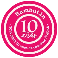 Logo de 10 años de rambutan de colombia